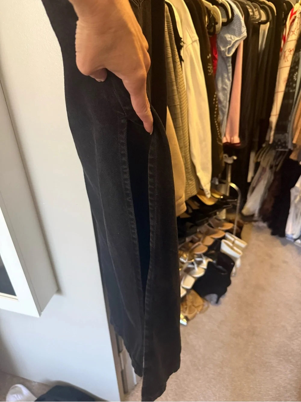 Women’s Black Denim Jeans Skirt